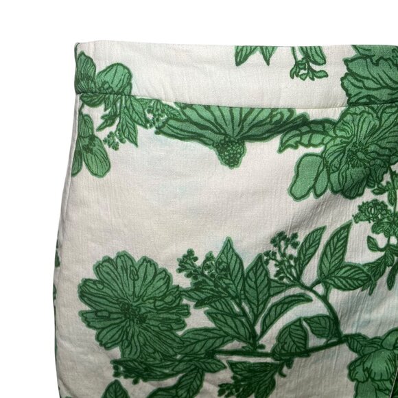 Rococo Sand Green Floral Wrap Mini Skirt - Picture 5 of 8